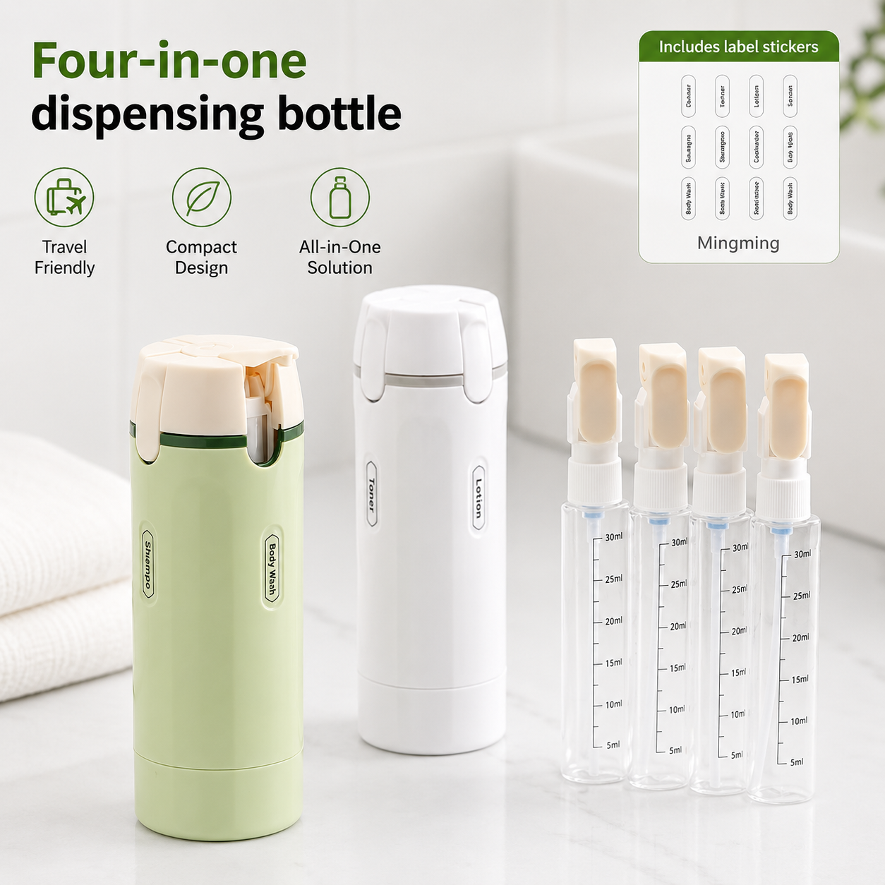 Zyvera™ TravelFlow Dispenser | Pack Less. Carry More.