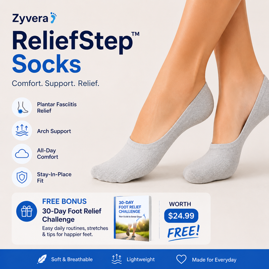 Zyvera ReliefStep™ Socks | Feel Relief in Every Step.